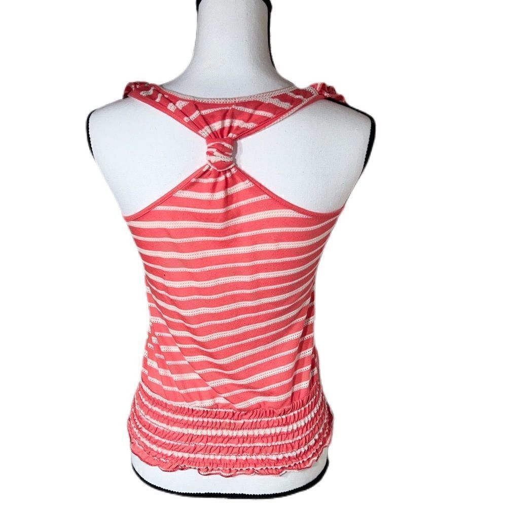 Smocked Striped V-Neck Tank   - Picture 4 of 11